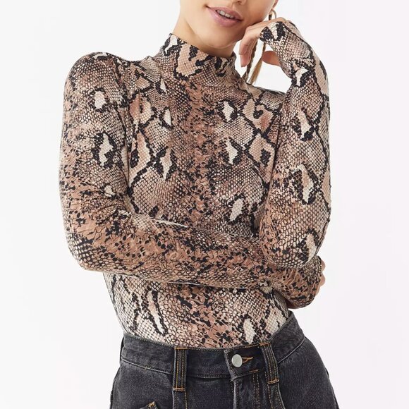 I.AM.GIA Tops - I.AM.GIA Snake Print Kenzie Long Sleeve Print Bodysuit